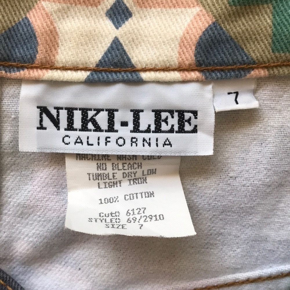 Vintage Niki-Lee California Southwestern Denim Maxi Skirt Size 7 USA - Picture 9 of 12